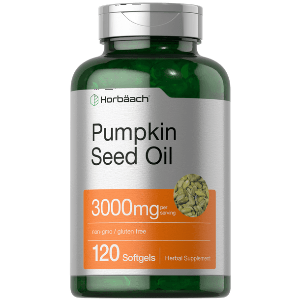 Pumpkin Seed Oil 3000mg 120 Softgel Capsules Cold Pressed Dietary
