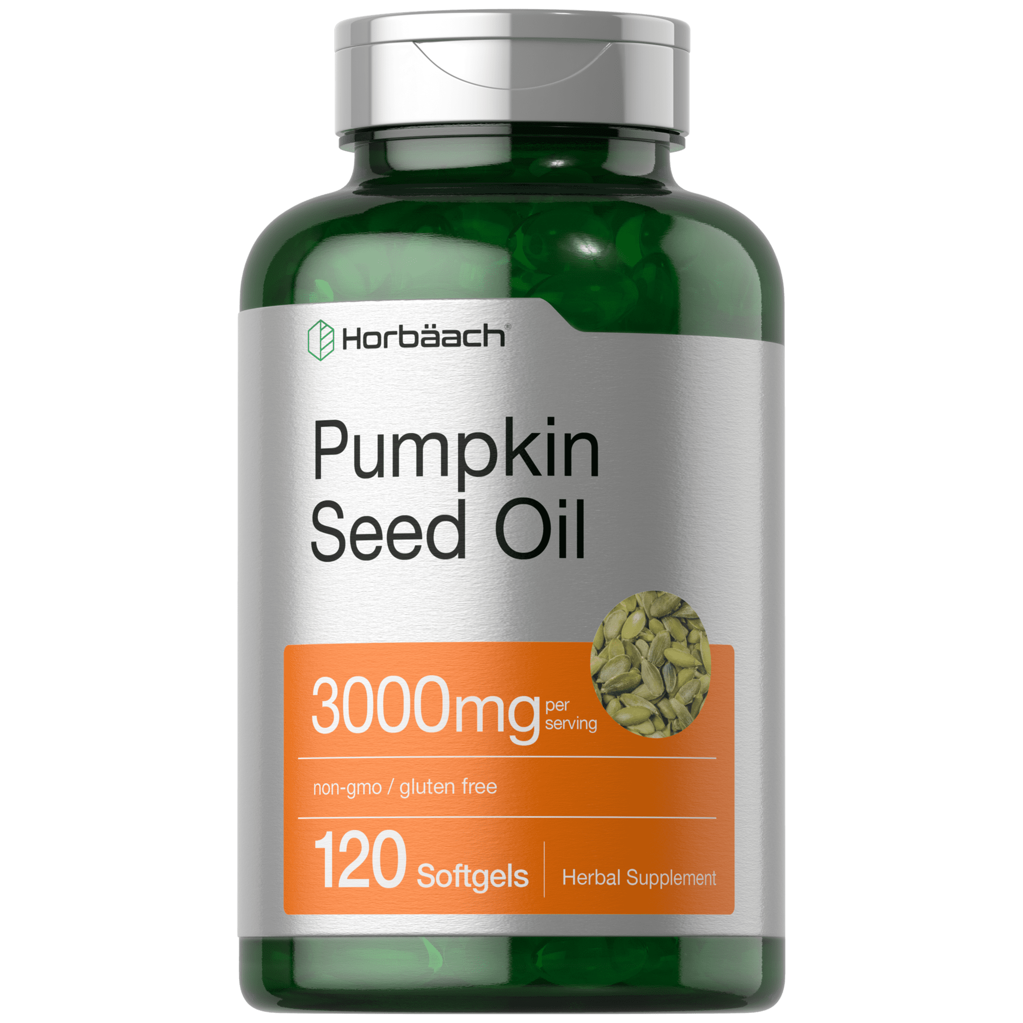 Pumpkin Seed Oil | 3000mg | 120 Softgel Capsules for Men and Women | by Horbaach