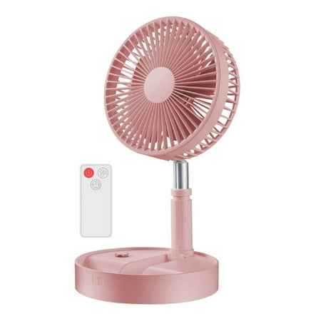 

SUNRI Folding Remote Control Timing Desk Fan Air Cooler 4 Speed Rechargeable USB Fan