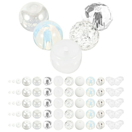 FRCOLOR White Glass Beads for Jewelry Making Craft Bulk Round Spacer Beads Delicate DIY Use 0.2 Inch