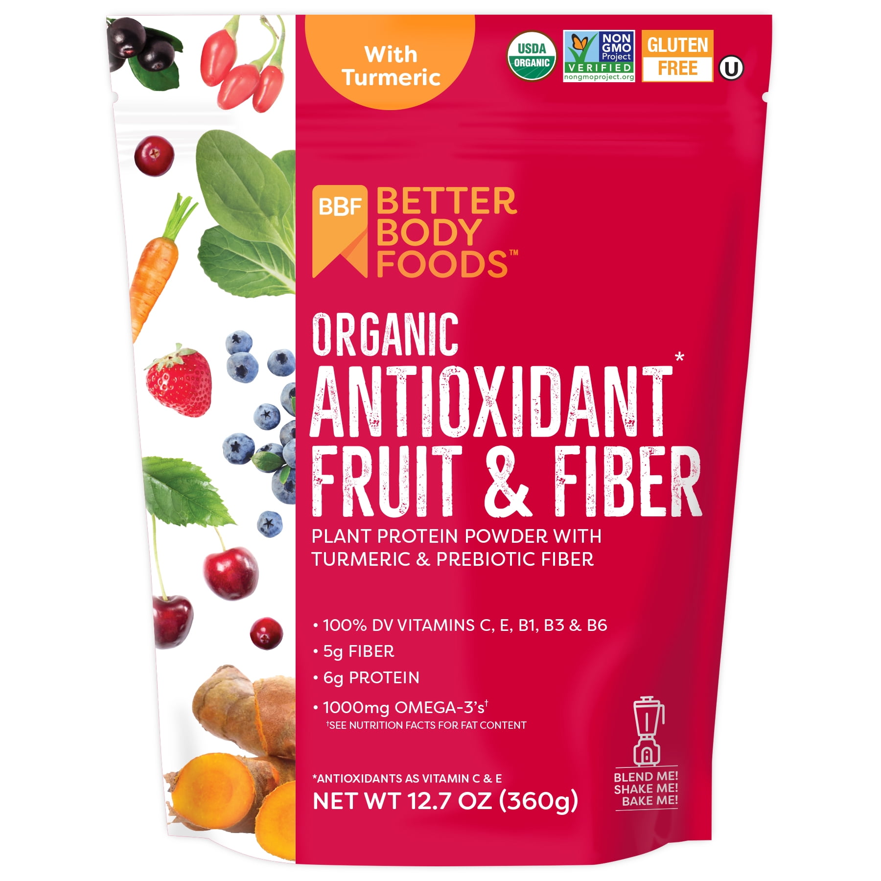 BetterBody Foods Antioxidant Fruit & Fiber Powder, 12.7 Oz
