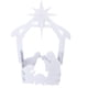 thumbnail image 3 of Tablero de jardín de Navidad Escena de Natividad al aire libre blanca resistente Escena de Jesús de Navidad para jardín para patio para césped ANGGREK Otros, 3 of 8