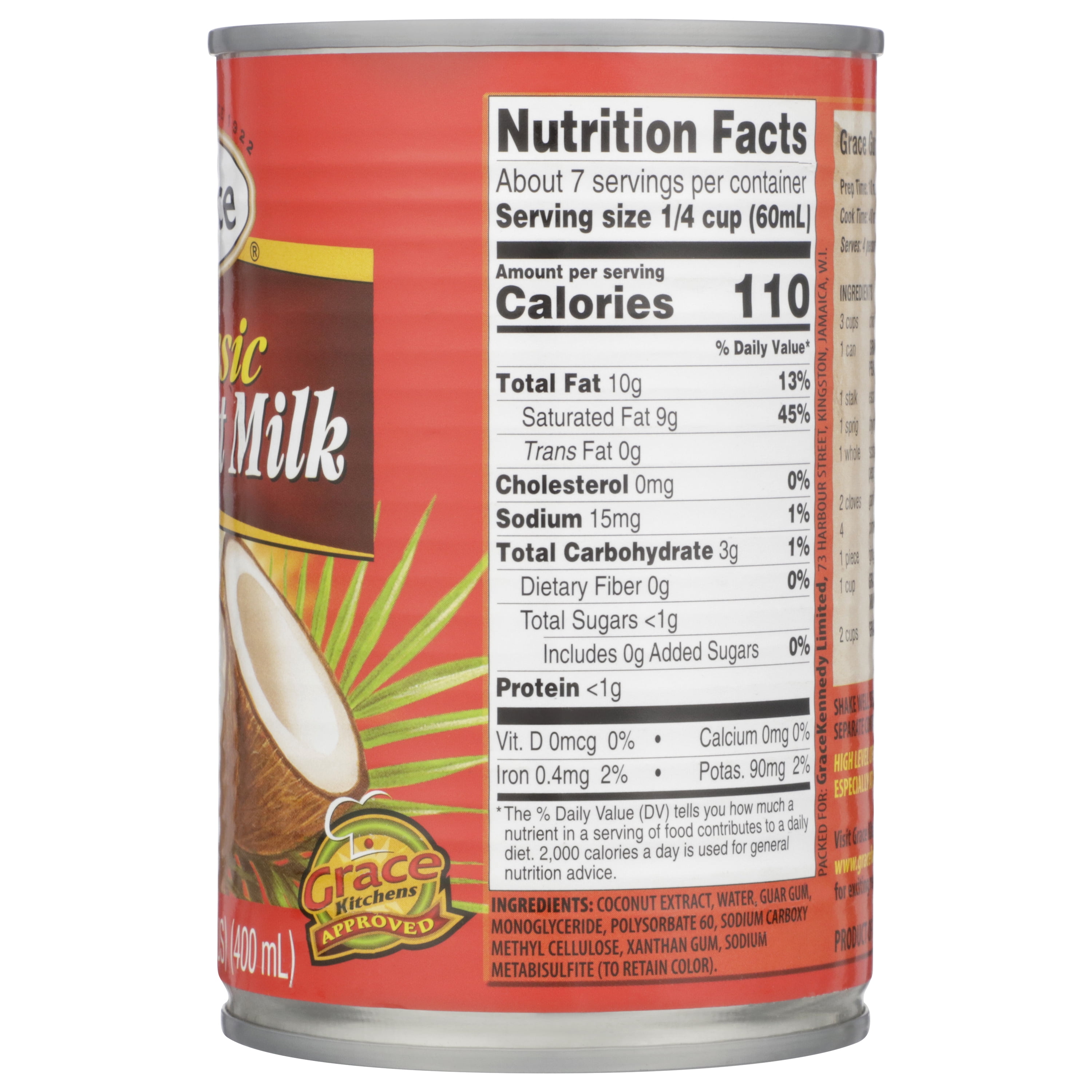 (7 pack) Grace Coconut Milk, 13.5 oz Can