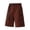 (Casual 110)Brown, variant on Big Tall Shorts for Men Plus Size Bottoms Casual Fashion Summer Solid Color Multi Zipper Pocket Elastic Waist Oversize Loose Short Pants