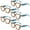 5 Pairs of Brown Blue, variant on 5 Pairs of Thick Cat Eye Reading Glasses Fashionable Oversized Polygonal Readers Women's Trendy Butterfly Presbyopic Glasses +2.00