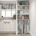 thumbnail image 2 of Grey Brown Kitchen Window Curtains Valance and Tier Set 36 Inch, Abstract Painting Vintage Rod Pocket Short Tier Curtain for Bathroom, Modern Small Cafe Drapes for Kitchen Decor, 2 of 7