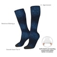 thumbnail image 4 of Rateoe Blue Glitter Retro Pattern Women’s Knee High Crew Socks,Trouser Socks Comfortable, Breathable, Moisture-Wicking and Soft, 4 of 6