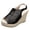 Black, variant on Raffia Wedge Sandals for Women Peep Toe Platform Slingback Heels Hollow out Retro Leather Slip on Dressy Summer Beach Slides Red Size 6.5