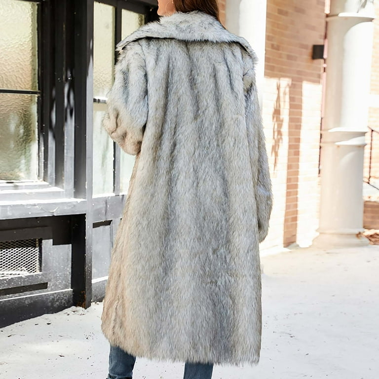 郵送買取 新品5台以上送料無料キャンペーン中！！  Fluffy Warm Winter Coat Fur Fuax Womens Faux Parka Fur Clothing