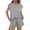 Gray, variant on Lumtrix Two Piece Sets For Women Summer Crew Neck Lounge Short Sets Cap Sleeve Drawstring Sweatsuit With Pocket 2026 Blue XL