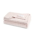 thumbnail image 4 of GAIAM Velvetloft Throw Blanket – Ultra-Soft Plush Carved Design, 50x60" Lightweight & Cozy- Blush, 4 of 4
