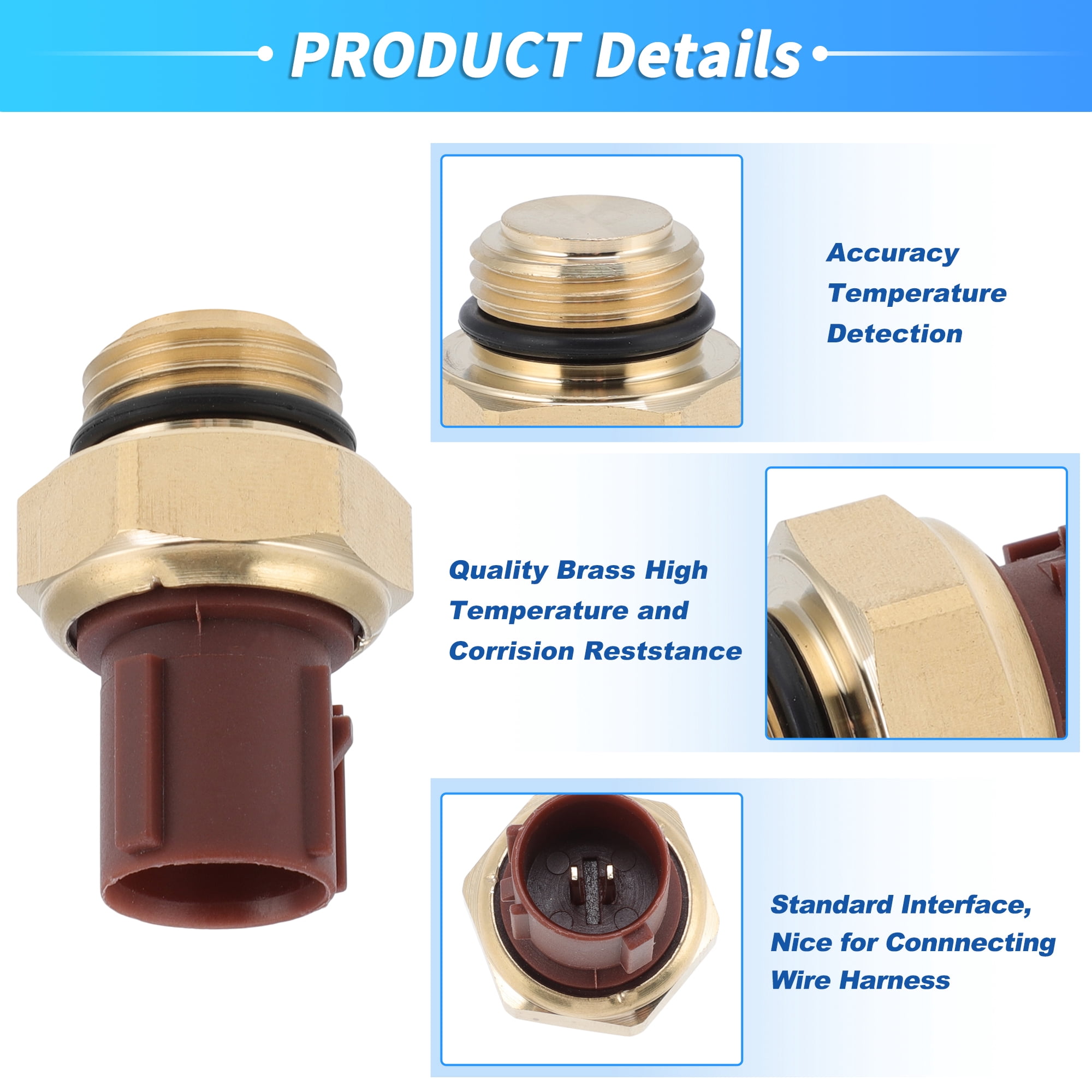 Unique Bargains Coolant Temperature Sensor Connector Pigtail for Honda Accord and CR-V