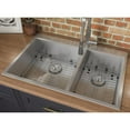 thumbnail image 2 of Ruvati 33 x 22 inch Drop-in 60/40 Double Bowl 16 Gauge Topmount Kitchen Sink, 2 of 12