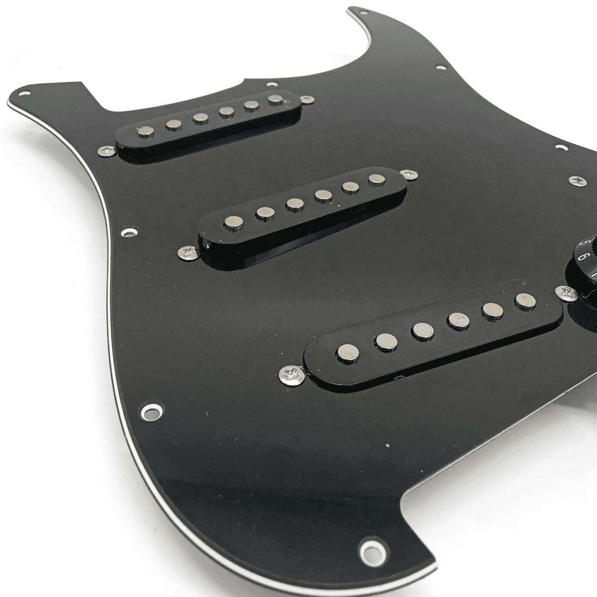 3X Single Coil SSS Electric Guitar Pickguard Loaded Prewired Scratch Plate 11 Holes 3Ply for SQ Guitar