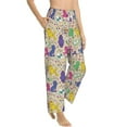 thumbnail image 2 of Daiia Colorful Poodle Dog Women's Sleep Pant with Pockets and Drawstring,Pajama Pants-Medium, 2 of 9