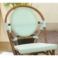 thumbnail image 4 of Padma's Plantation Paris Rattan Bistro Chair in Blue, 4 of 5