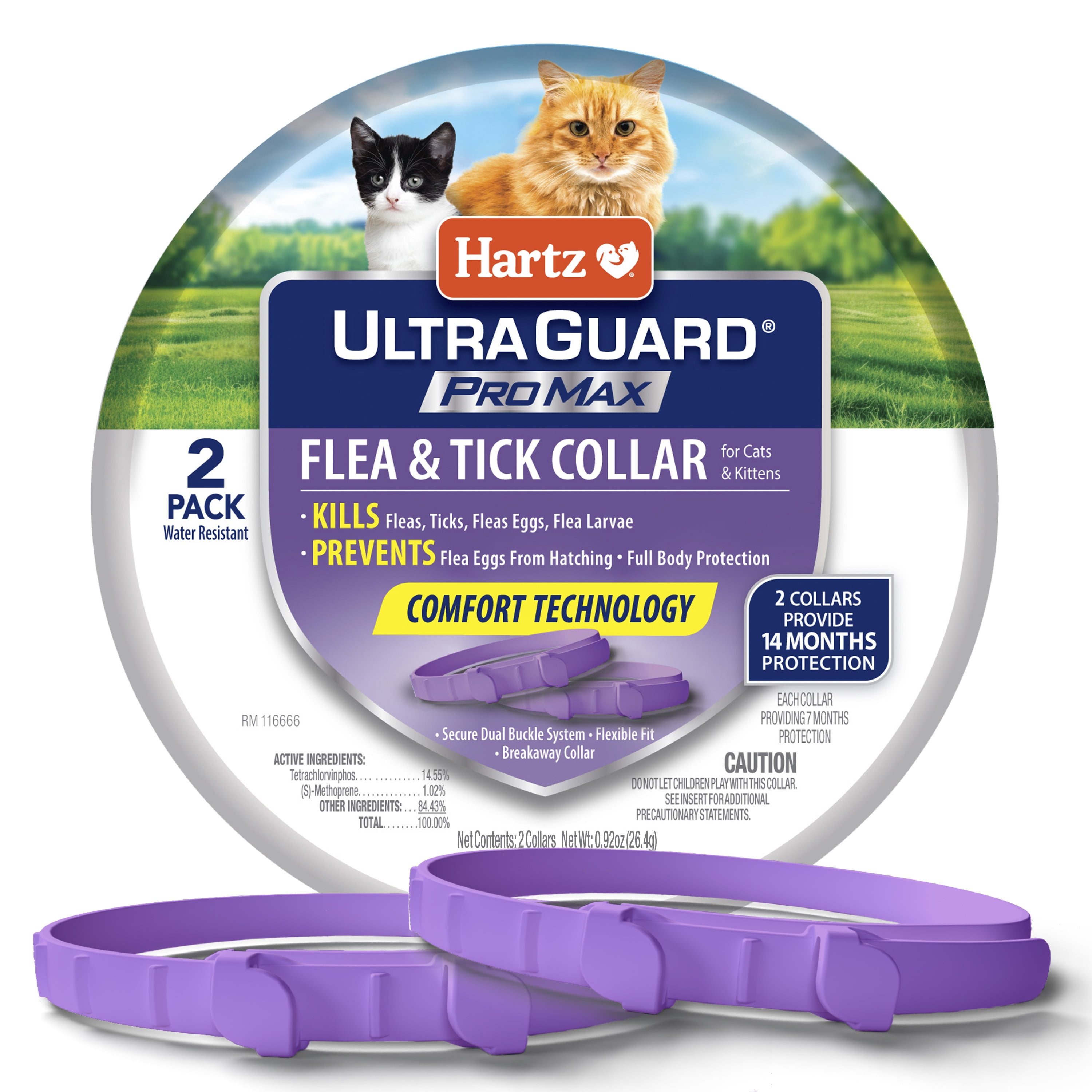 Hartz Flea and Tick Collar for Cats and Kittens Pack, 14 Months