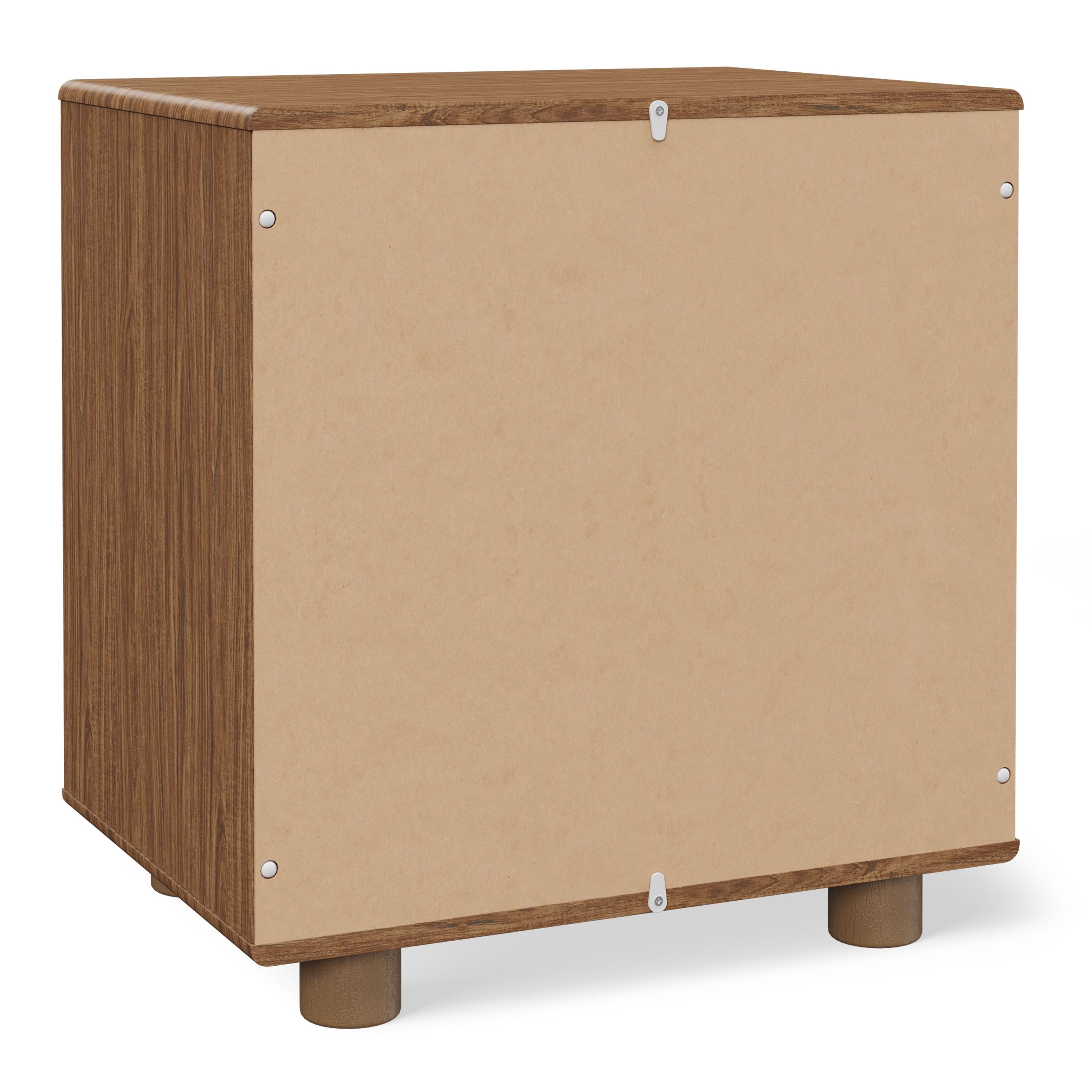 Mainstays Kids Two Drawer Nightstand, Warm Walnut