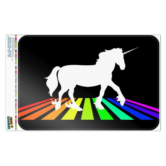 Unicorn Crossing Rainbow Home Business Office Sign