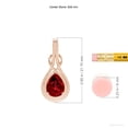 thumbnail image 3 of ANGARA Lab Grown 1.15 Ct Pear Ruby Solitaire Infinity Knot Pendant for Women in 14K Rose Gold (Size-8x6mm) | July Birthstone, Birthday, Anniversary, Jewelry Gift for Women | Lab-Grown Ruby Necklace, 3 of 7