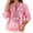 Pink, variant on Womens Half Zip Sweatshirts Long Sleeve Crew Neck Vintage Print Tops Casual Loose Fashion Fall Winter Pullover (2XL, Pink)