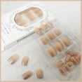 thumbnail image 4 of Uñas Postizas AROVFAM 24 Piezas Cortas Cuadradas con Brillo Dorado, 4 of 9