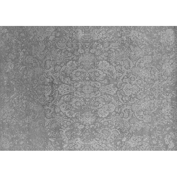 Ahgly Company Indoor Rectangle Oriental Gray Industrial Area Rugs, 6' x 9'
