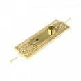 thumbnail image 3 of Renovators Supply Door Back Plate Antique Cast Brass 7 3/4" Escutcheon Cover Ornate Doorplate, 3 of 7