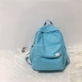 thumbnail image 2 of Otqutp Student Bag Female Pure Color Simple Leisure Shoulder Bag Campus Backpack for Women's Casual Traveling Hiking(Sky Blue,One Size), 2 of 4