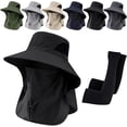 thumbnail image 1 of UV Protection Outdoor Fisherman's Hat, Spring/Summer Fisherman's Hat Detachable Outdoor Sun-Protective Face Covering(A), 1 of 6