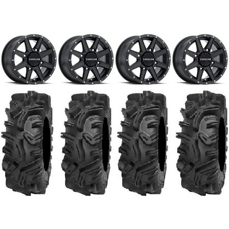 Raceline Hostage 14 Black Wheels 30 Mudda Inlaw Tires Sportsman RZR Ranger