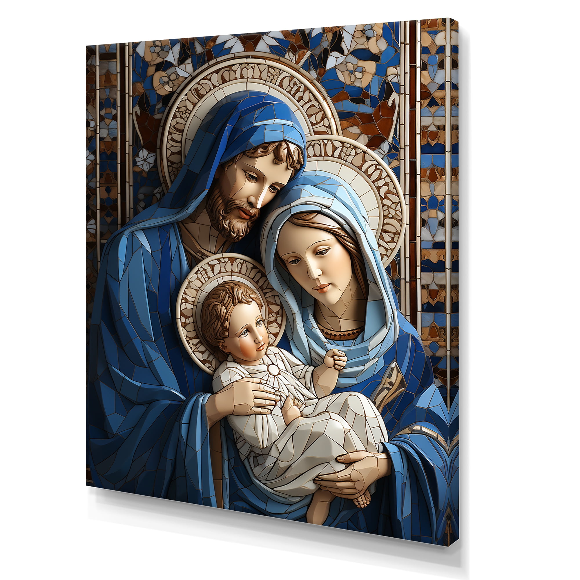西洋アンティーク宗教画(印刷物　HOLY FAMILY) The Holy Family – Based on an Vintage Holy Card – Catholic