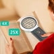 thumbnail image 4 of 25X 6X Lighted Reading Magnifier Magnifying Glass with 6 LED 2UV Light Handheld Magnifier Desk Stand, 4 of 4