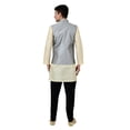 thumbnail image 5 of Sonakshi Fashion Men's Brocade Waistcoat Bandhgala Festive Jacquard Nehru Jacket, Color: Gray, Size: 36, 5 of 6