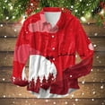 thumbnail image 2 of Chemise à Manches Longues Imprimée Thème de Noël Automne et Hiver pour Hommes, Col à Revers, Chemise à Simple Boutonnage Imprimée, 2 of 4