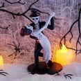 thumbnail image 4 of Figura de resina de pareja de esqueletos para decoración del hogar: figura de esqueletos góticos bailando para Halloween o el Día de Muertos, escultura pintada a mano de estilo antiguo, 4 of 7
