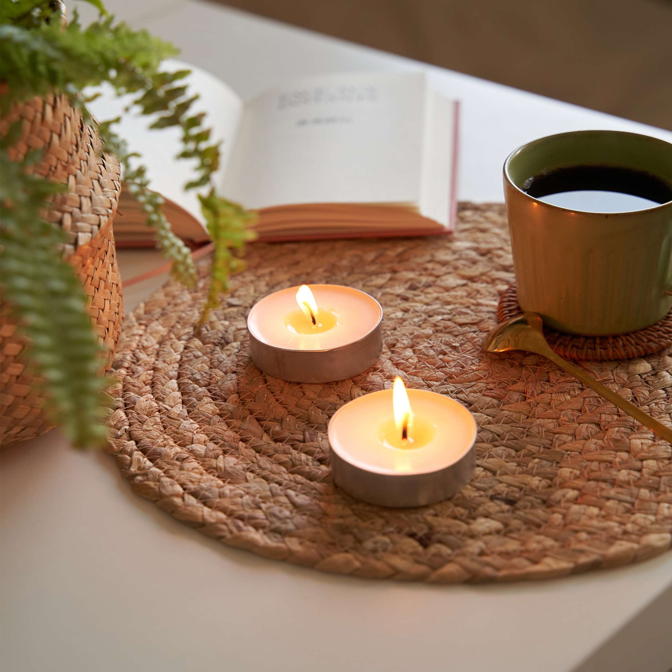 Mainstays White Unscented Indoor/Outdoor Oversized Tealight Candles,6 Count