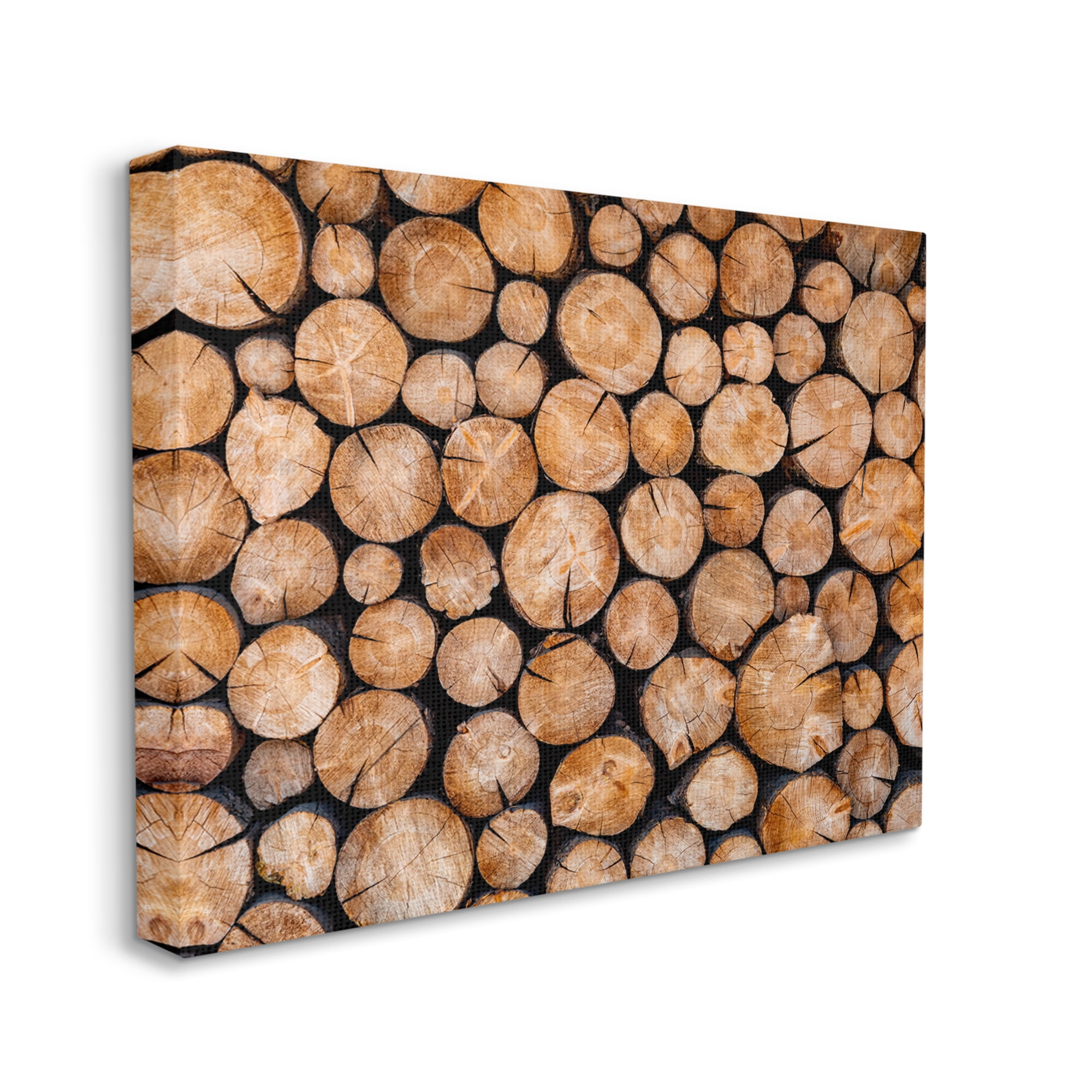 Stupell Industries Tree Logs Lumber Aerial View Modern Photography Photograph Gallery Wrapped Canvas Print Wall Art, Design by Jeff Poe Photography