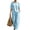 Light Blue, variant on Linen Sets for Women Crew Neck Short Sleeve Shirt Matching Wide Leg Pants Summer Lounge Set Vacation Outfits Pocket Black M