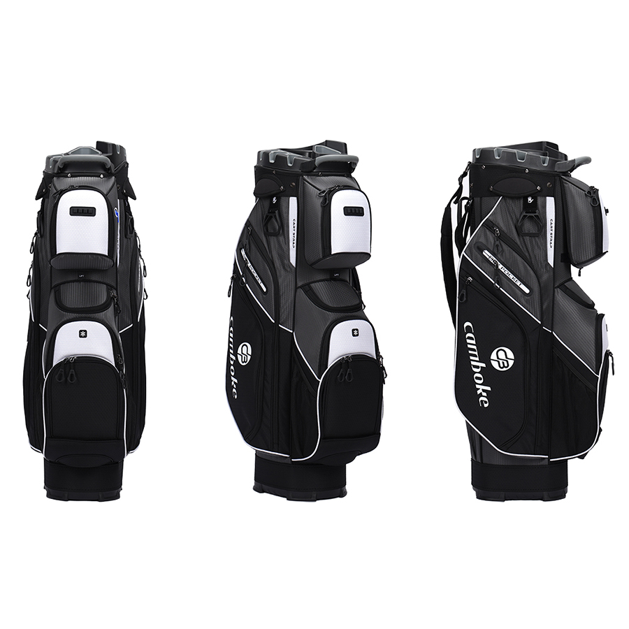 14-Way Golf Cart Bag with Full-Length Dividers - Oversized Cooler Pockets, Felt-Lined Storage, Cart-Friendly Design