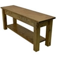 thumbnail image 2 of RANCH COLLECTION FARMHOUSE BENCH WITH SHELF: GOLDEN OAK-36, 2 of 5