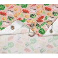 thumbnail image 4 of S4Sassy Pink Stripe & Mixed Veggies Vegetable Water Repellent Bath Shower Curtain With Roller Rings Hook-60 x 84 Inch, 4 of 6
