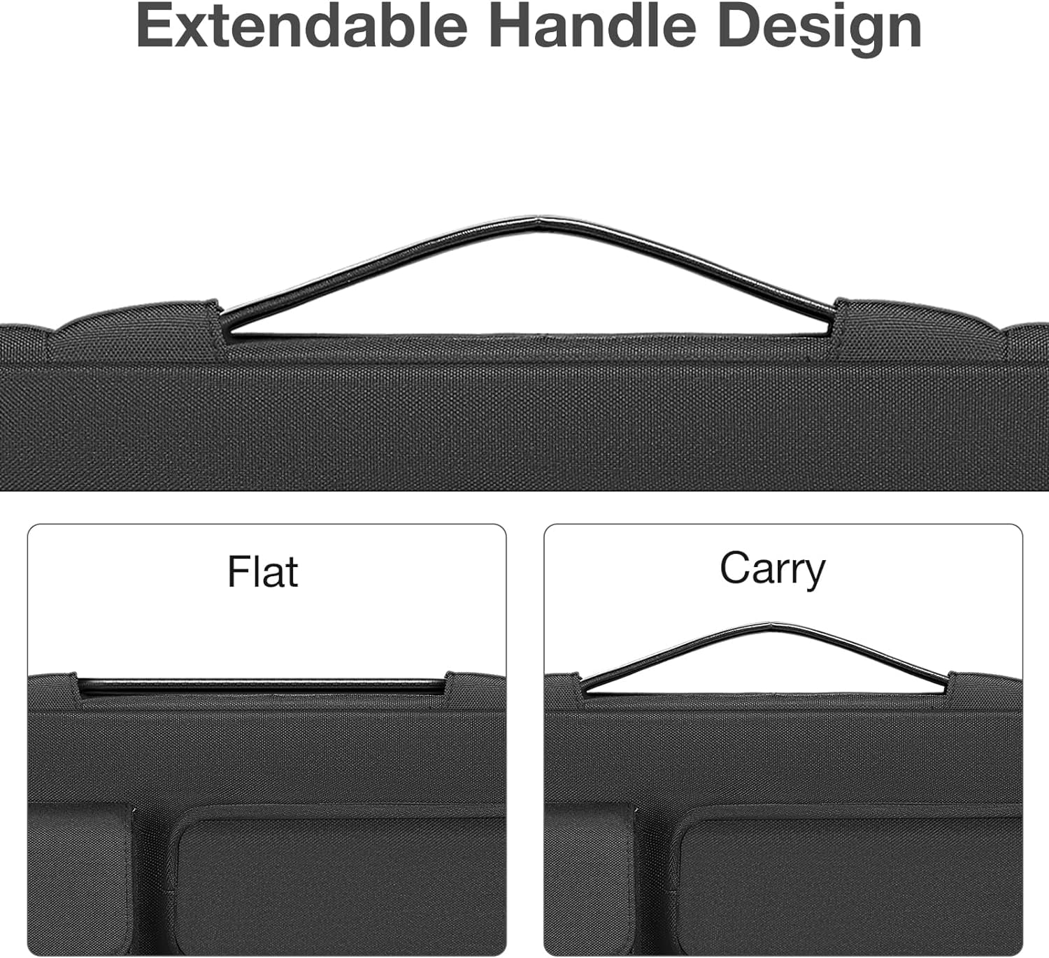 MOSISO Laptop Sleeve Bag for MacBook HP Dell Asus Acer Lenovo Notebook, 360 Protective Computer Carrying Case for MacBook Air Pro 15 inch, Black