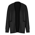 thumbnail image 4 of fartey Women's 2024 Long Sleeve Waffle Knit Cardigan Open Front Cozy Sweater Coat with Pockets, 4 of 6