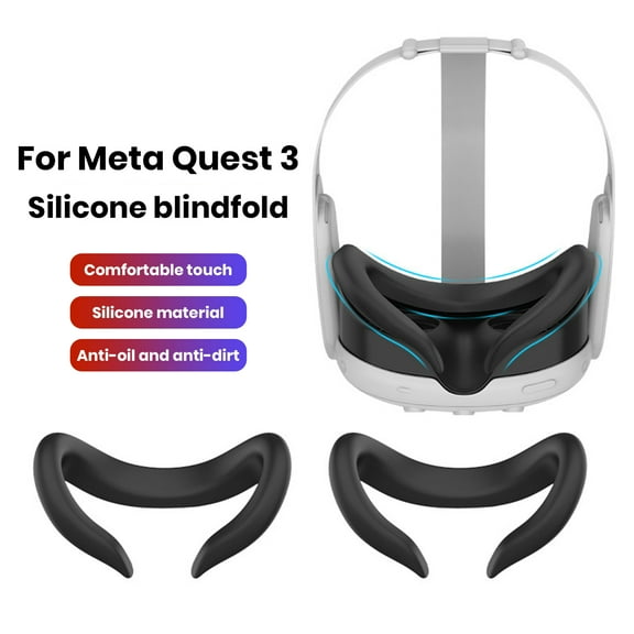 Pebbuoy VR Headset Eye Cover Sweat Guard Super Soft Breathable Non-Irritation Face Cushion Pad Replacement for Meta Quest 3