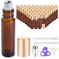 thumbnail image 1 of Botellas enrollables PrettyCare de vidrio ámbar de 10 ml, paquete de 60 unidades con accesorios, 1 of 6