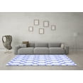 thumbnail image 3 of Ahgly Company Indoor Square Trellis Blue Contemporary Area Rugs, 7' Square, 3 of 4