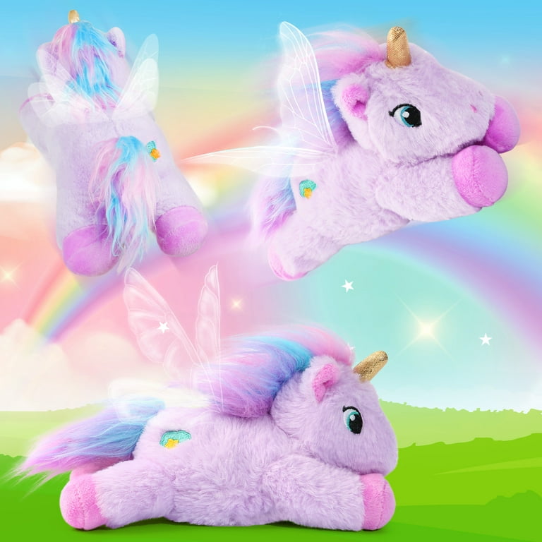 Pink Unicorn Cat Plush Stuffed Animal Toy Rainbow 13 Yellow Star Fiesta