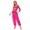 Hot Pink, variant on Alvivi Women Sequin Self-tie Back Belly Dance Crop Top Lantern Pants Bollywood Belly Dance Outfit Yellow One Size