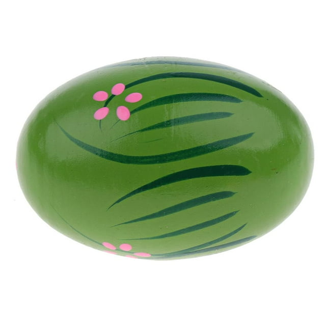 Juguete de percusión de inteligencia con forma de huevo de madera para aprendizaje temprano Verde